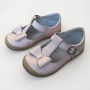 L’ Amour Emma Bow Mary Jane Pink Leather Shoes Toddler Girl Size 9 Preppy Classy